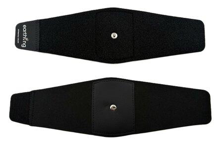 EARTHING&reg; Universele aardingsvoetband met krulsnoer (5m) voor voet, enkel, pols of arm, en EU aardingsstekker