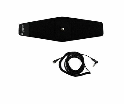 EARTHING&reg; Universele aardingsvoetband met krulsnoer (5m) voor voet, enkel, pols of arm, en EU aardingsstekker